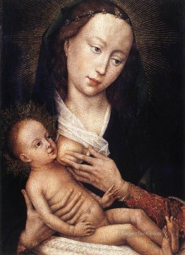 Portrait Diptych of Jean de Gros left wing Rogier van der Weyden Oil Paintings